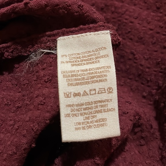 Free People Walking in Hueco Back Tie Long Sleeve Raspberry Cropped Top. - Picture 4 of 4